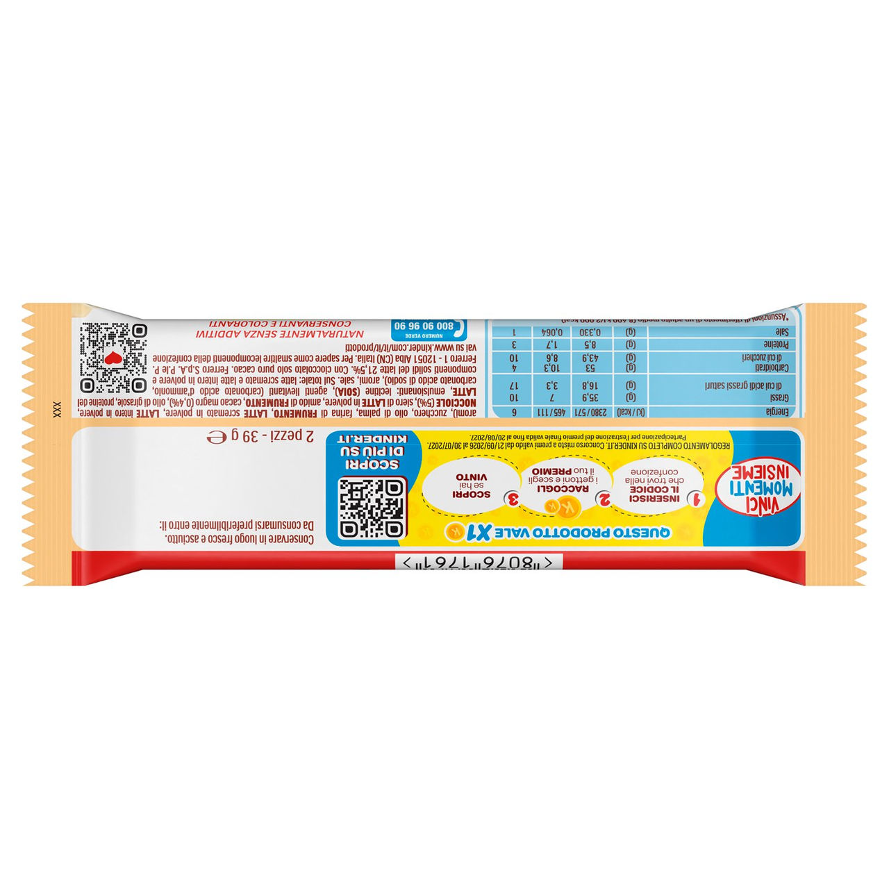 Kinder bueno White 2 pezzi 39 g