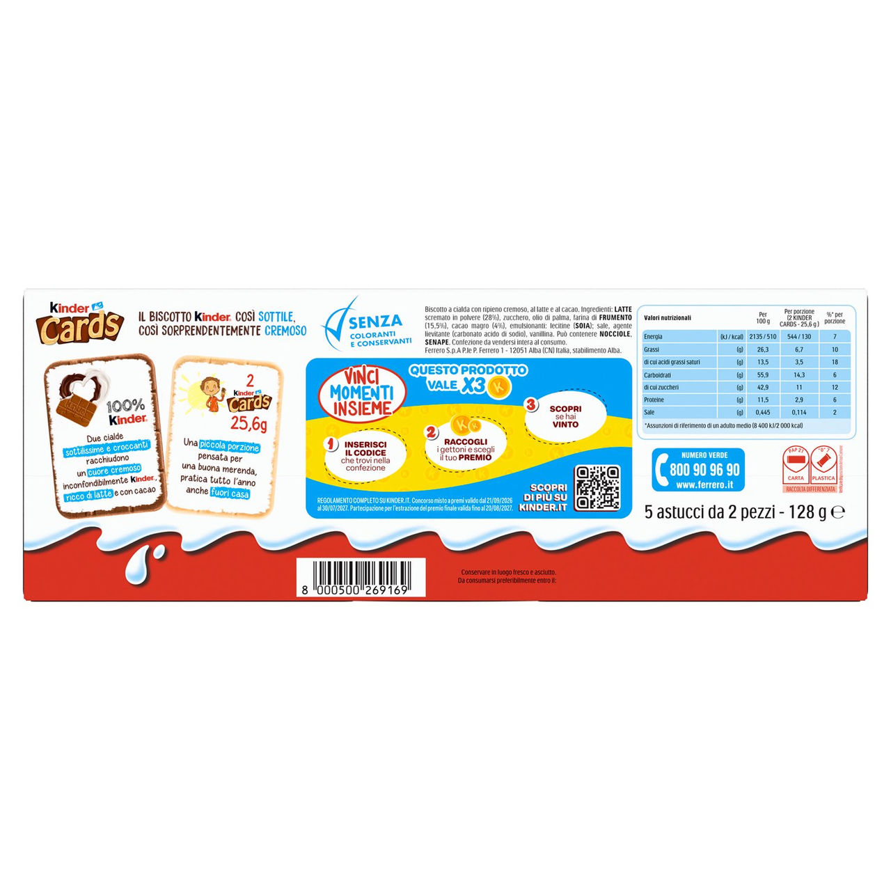 Kinder Cards 5 x 12,8 g in vendita online