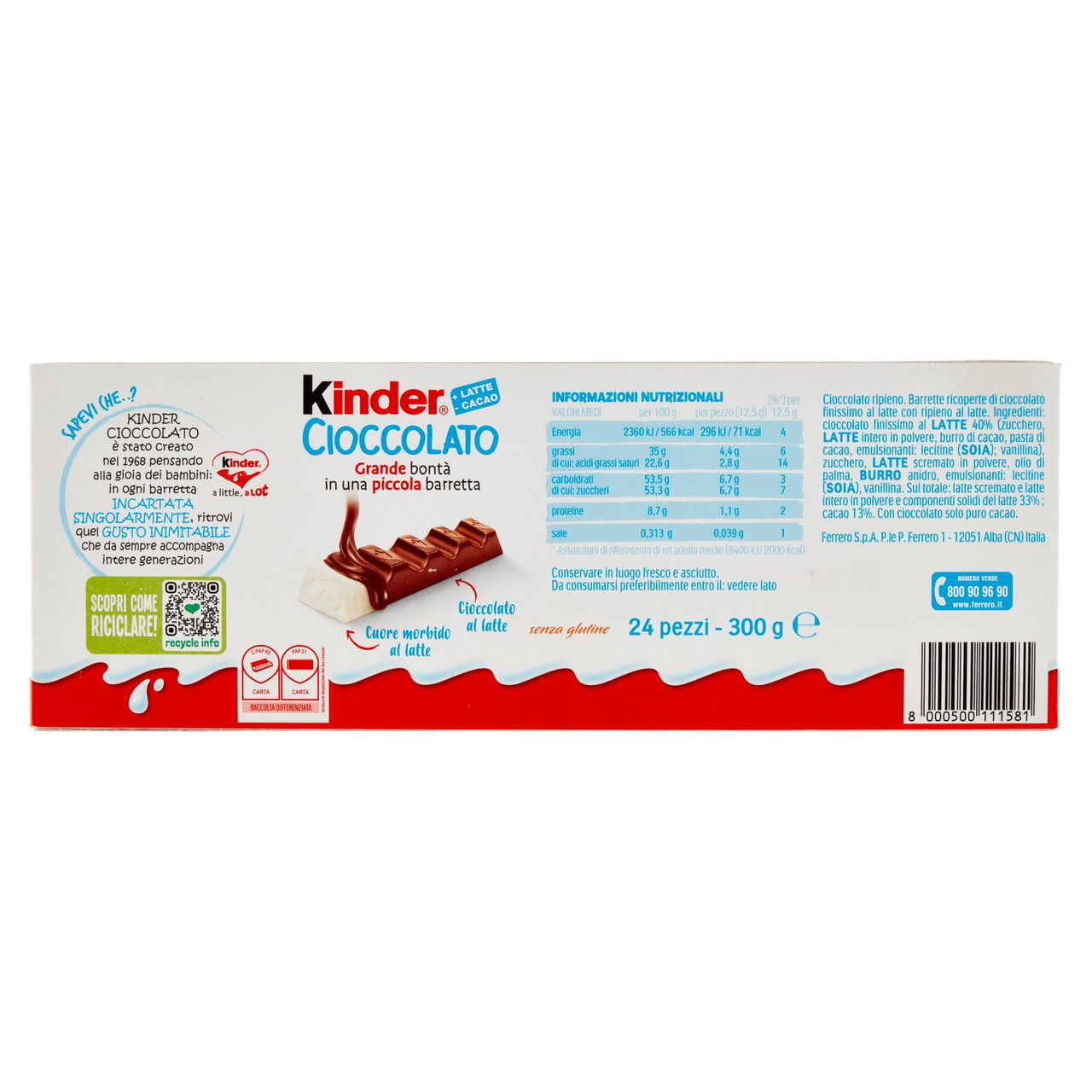 Kinder Cioccolato 24 x 12,5 g