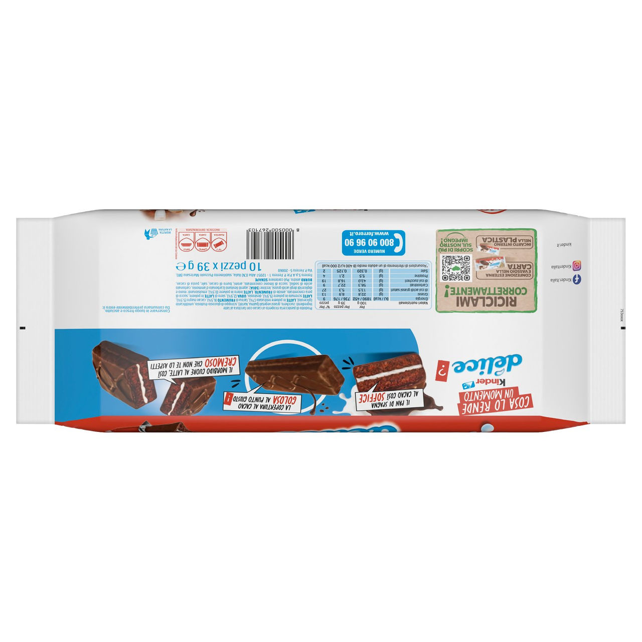 Kinder délice 10 x 39 g in vendita online