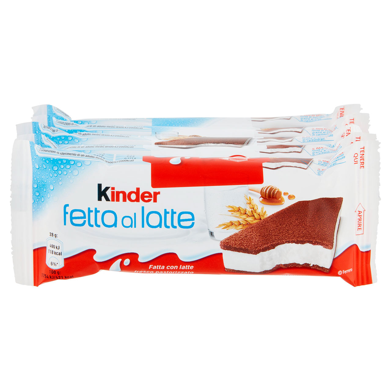 Kinder Fetta al latte 5 x 28 g in vendita online