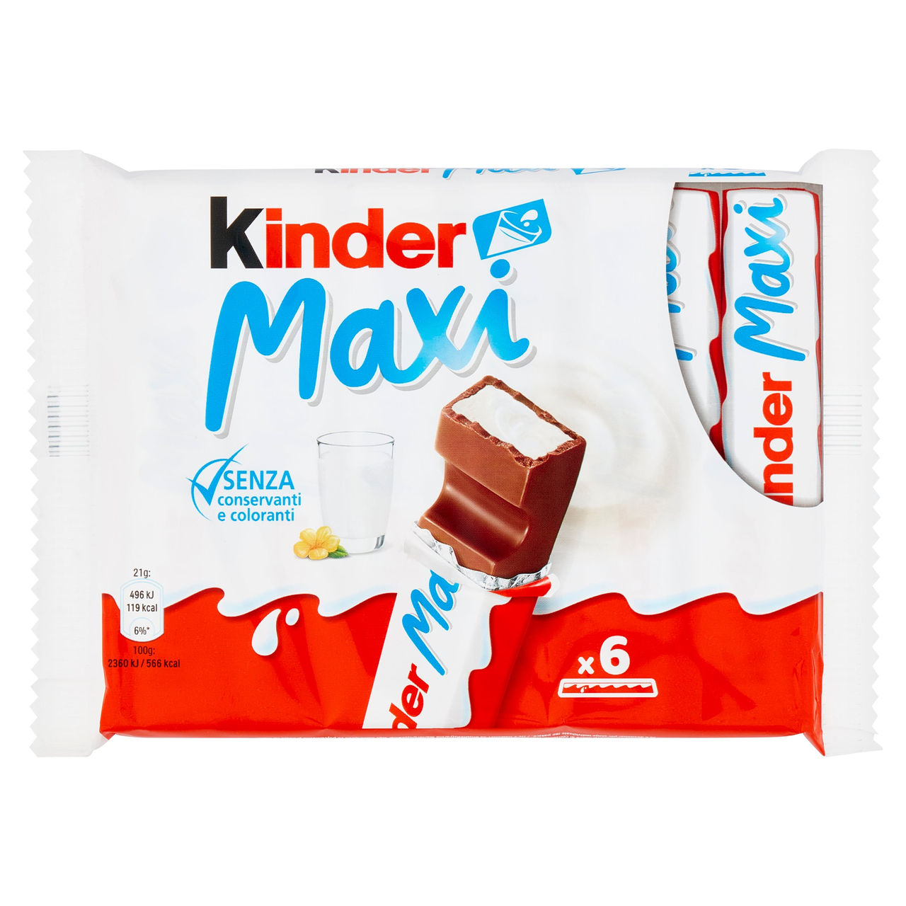 Kinder Maxi 6 x 21 g in vendita online