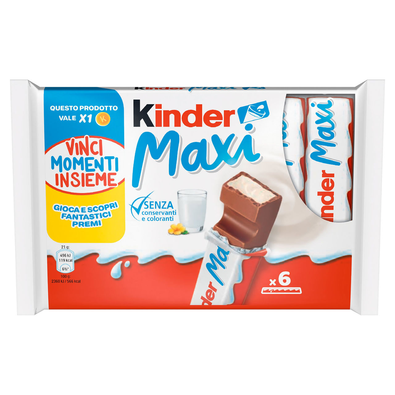Kinder Maxi 6 x 21 g in vendita online