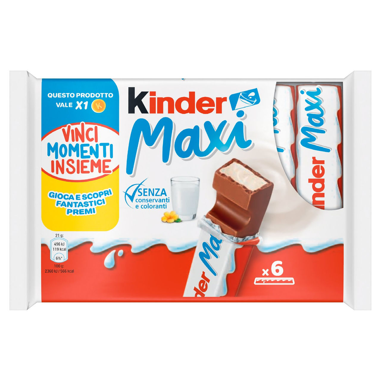 Kinder Maxi 6 x 21 g in vendita online