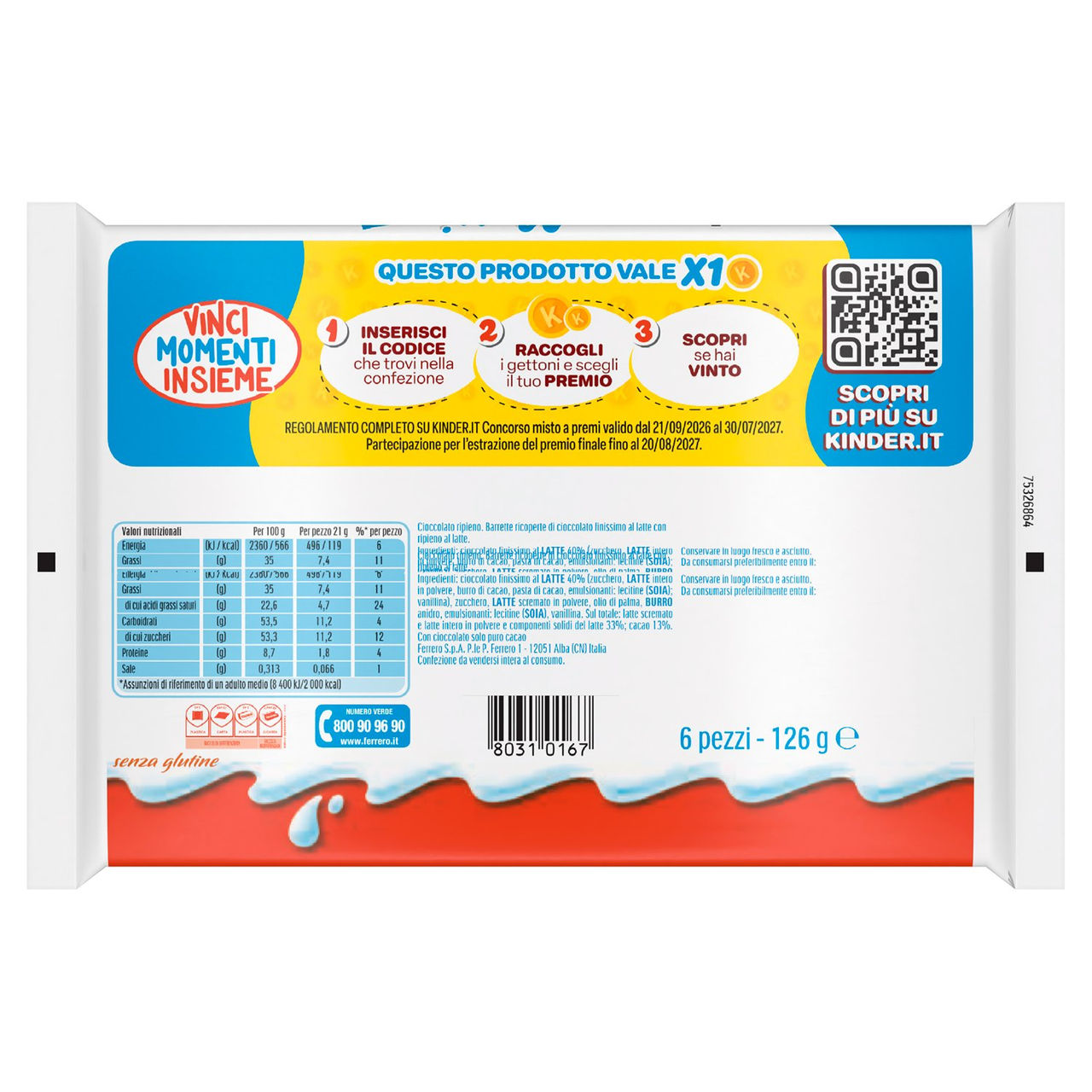 Kinder Maxi 6 x 21 g in vendita online