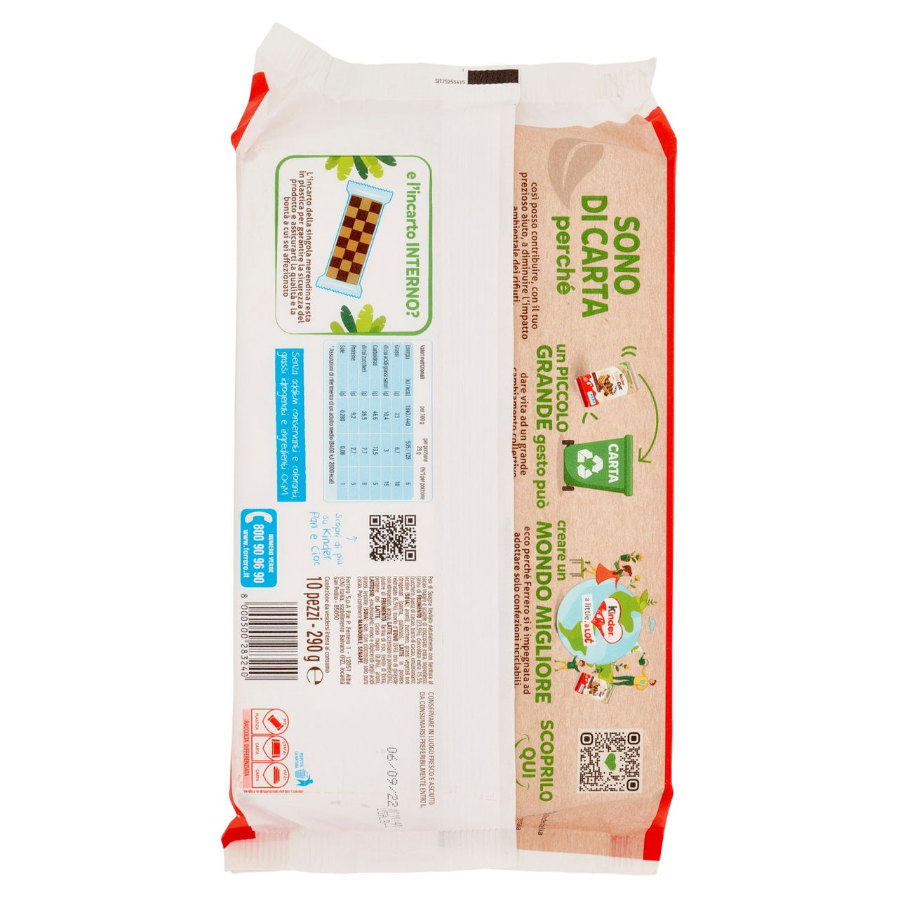 Kinder Panecioc 10 x 29 g vendita online