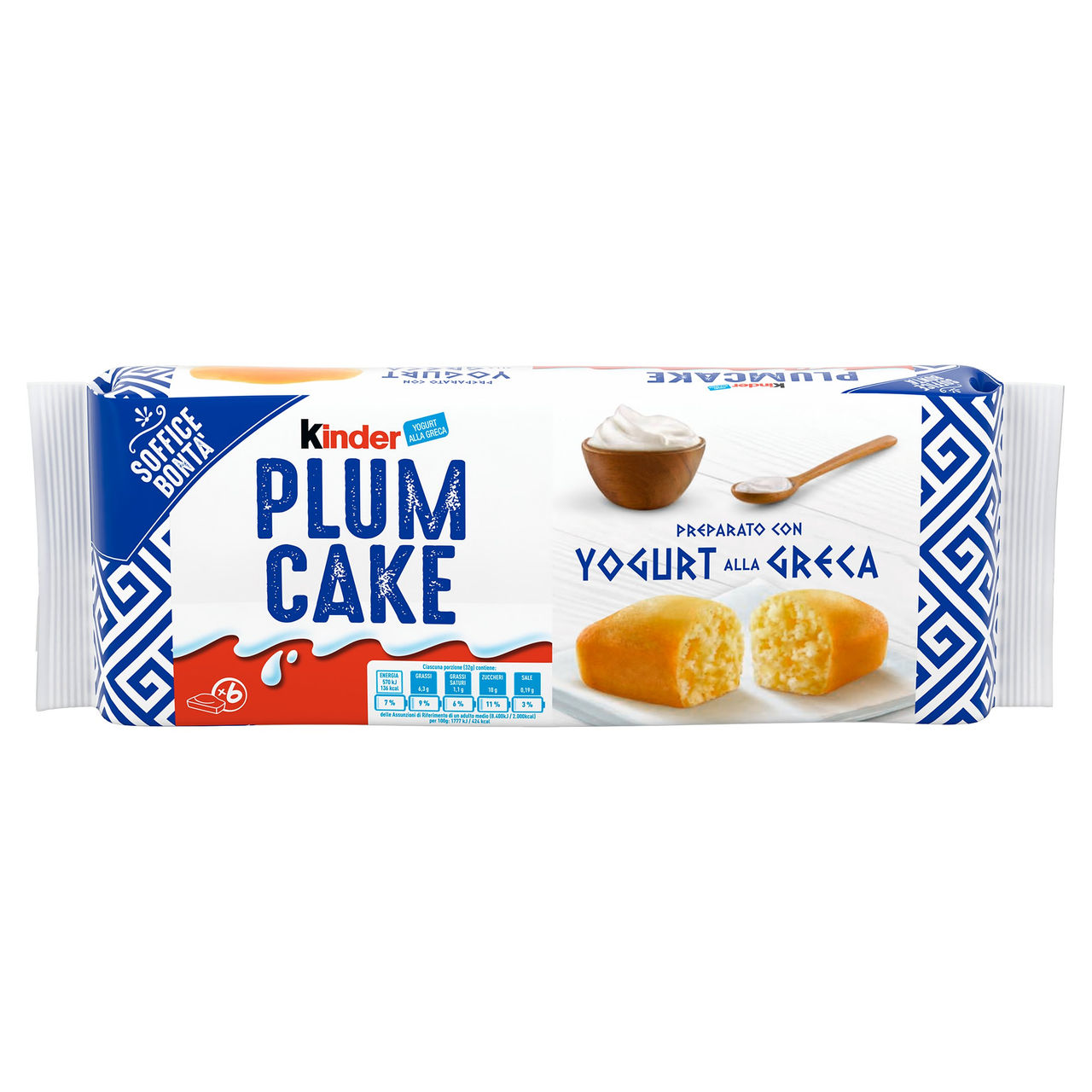 Kinder Plum Cake con Yogurt alla Greca 6x32g