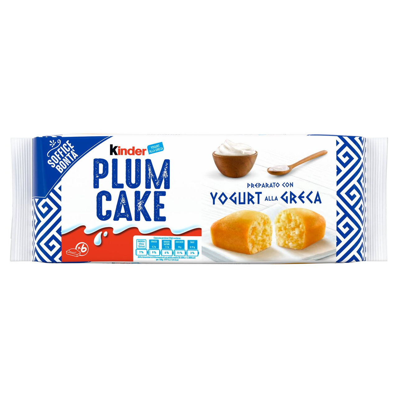 Kinder Plum Cake con Yogurt alla Greca 6x32g