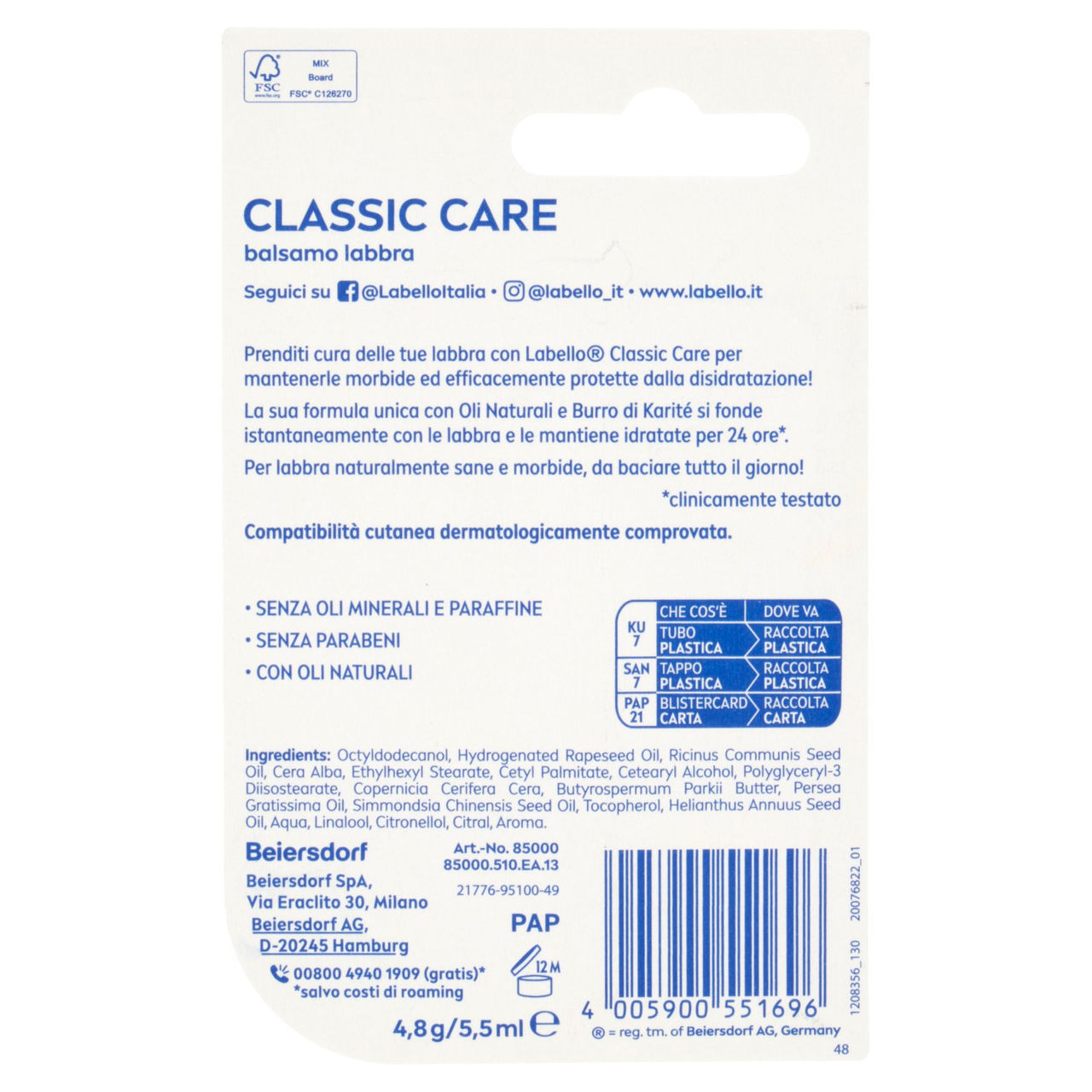 Labello Classic Care in vendita online