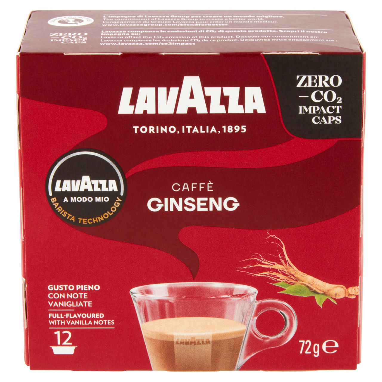 Lavazza A Modo Mio, Caffè Ginseng 12 Capsule