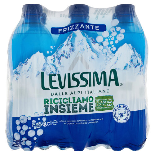 LEVISSIMA, Acqua Frizzante R-PET 25% 6 x 0,5 L