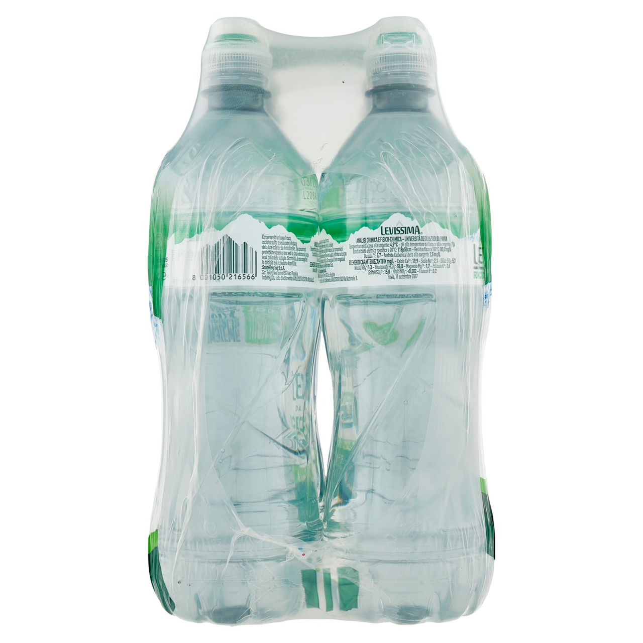 LEVISSIMA, Acqua Naturale, 100% RPET, 6 x 75 cl