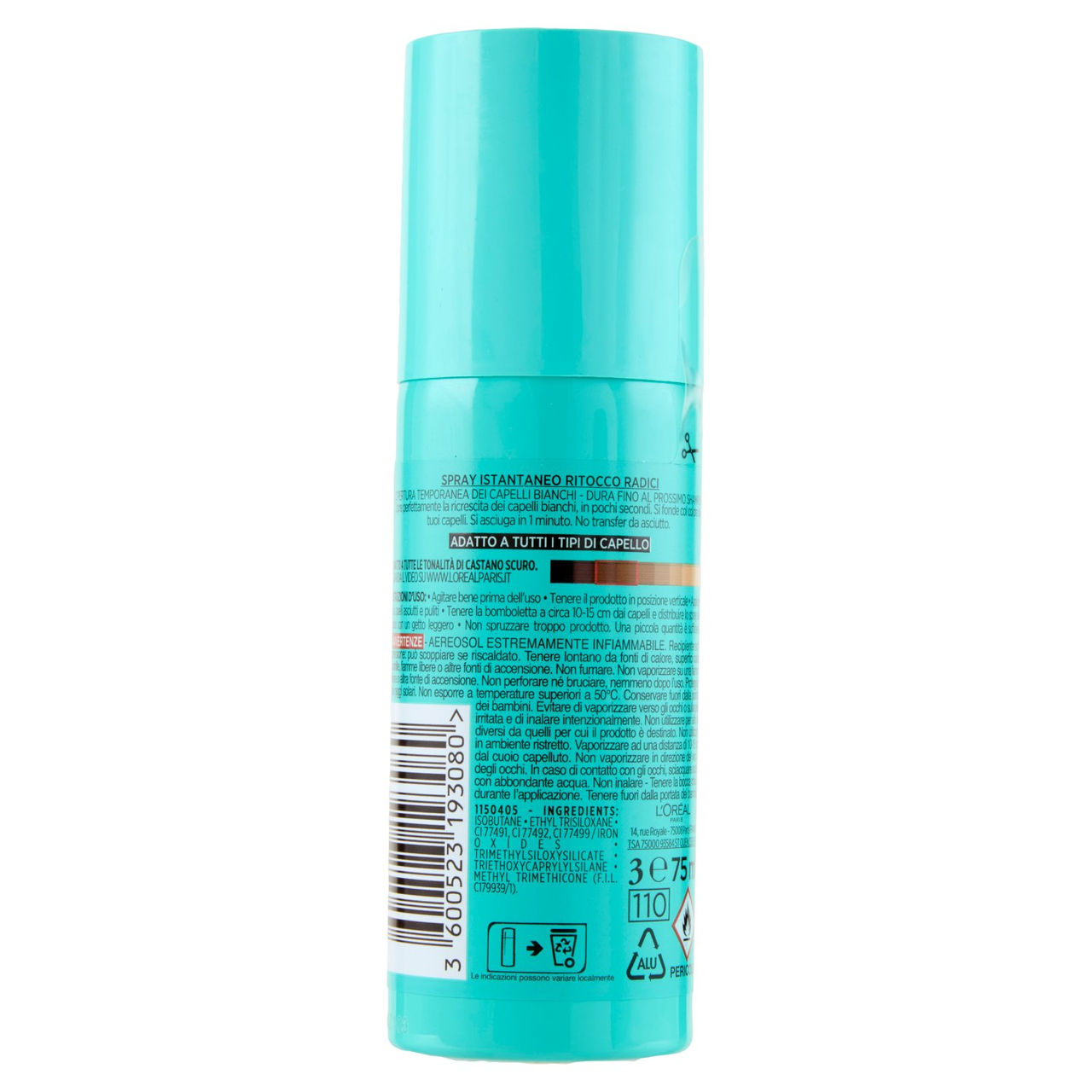 L'Oréal Paris Ritocco Perfetto Spray Istantaneo Ritocco Radici, i Bruni, 75 ml