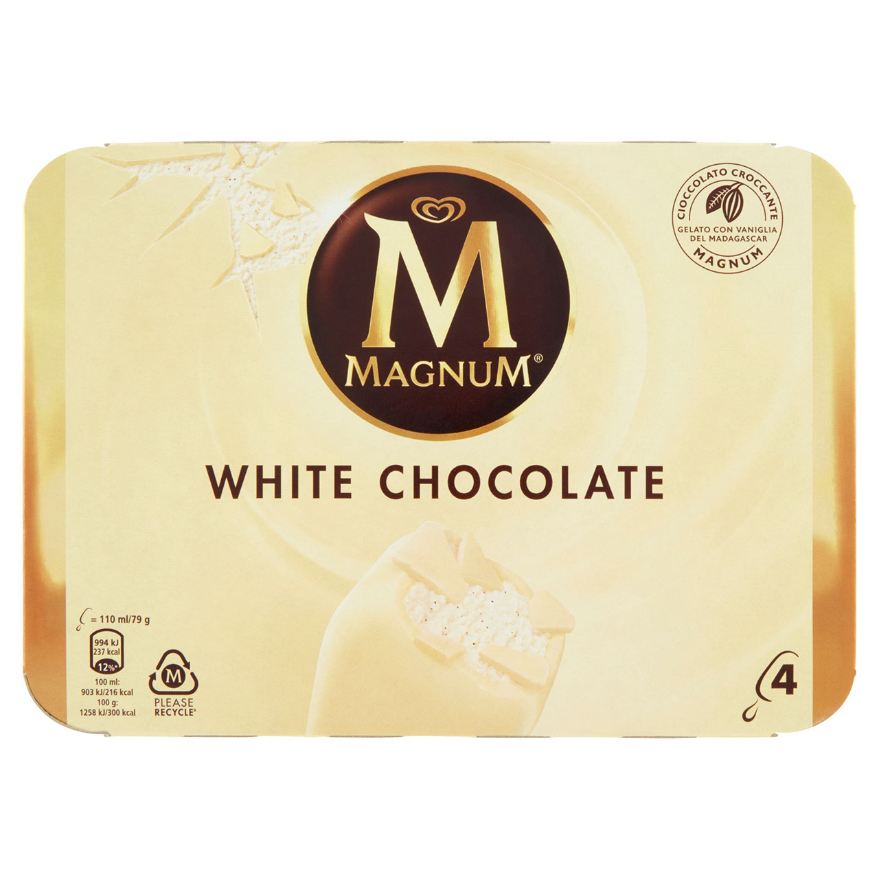 Magnum White Chocolate 4 x 79 g