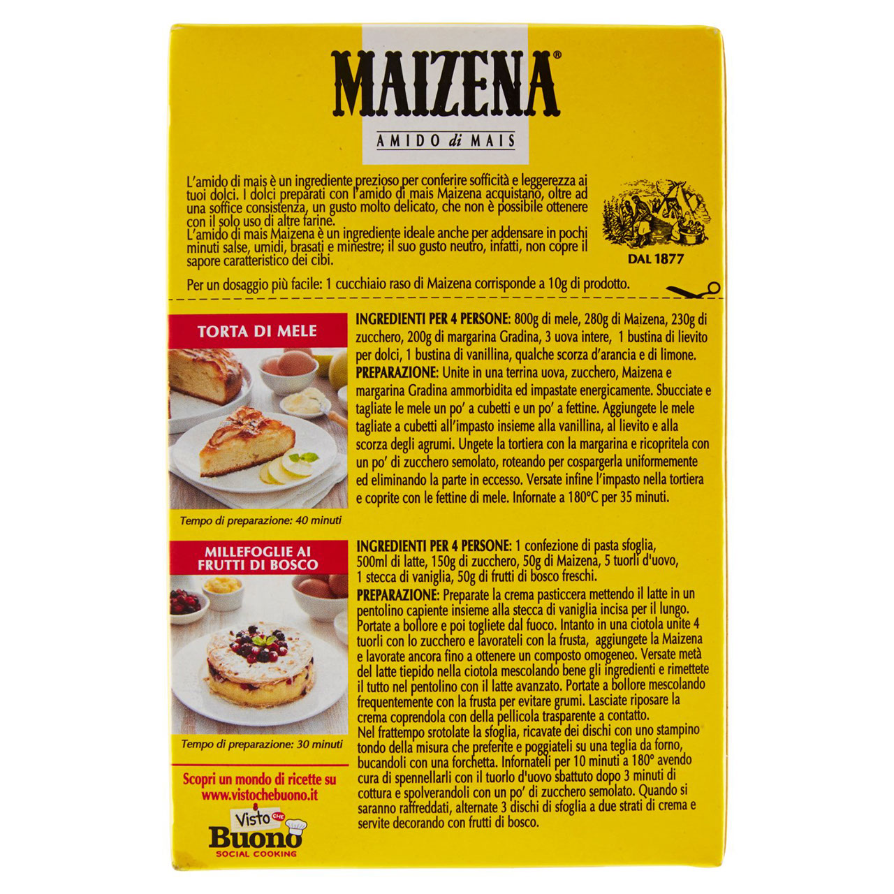 Maizena Amido di Mais 250 g in vendita online