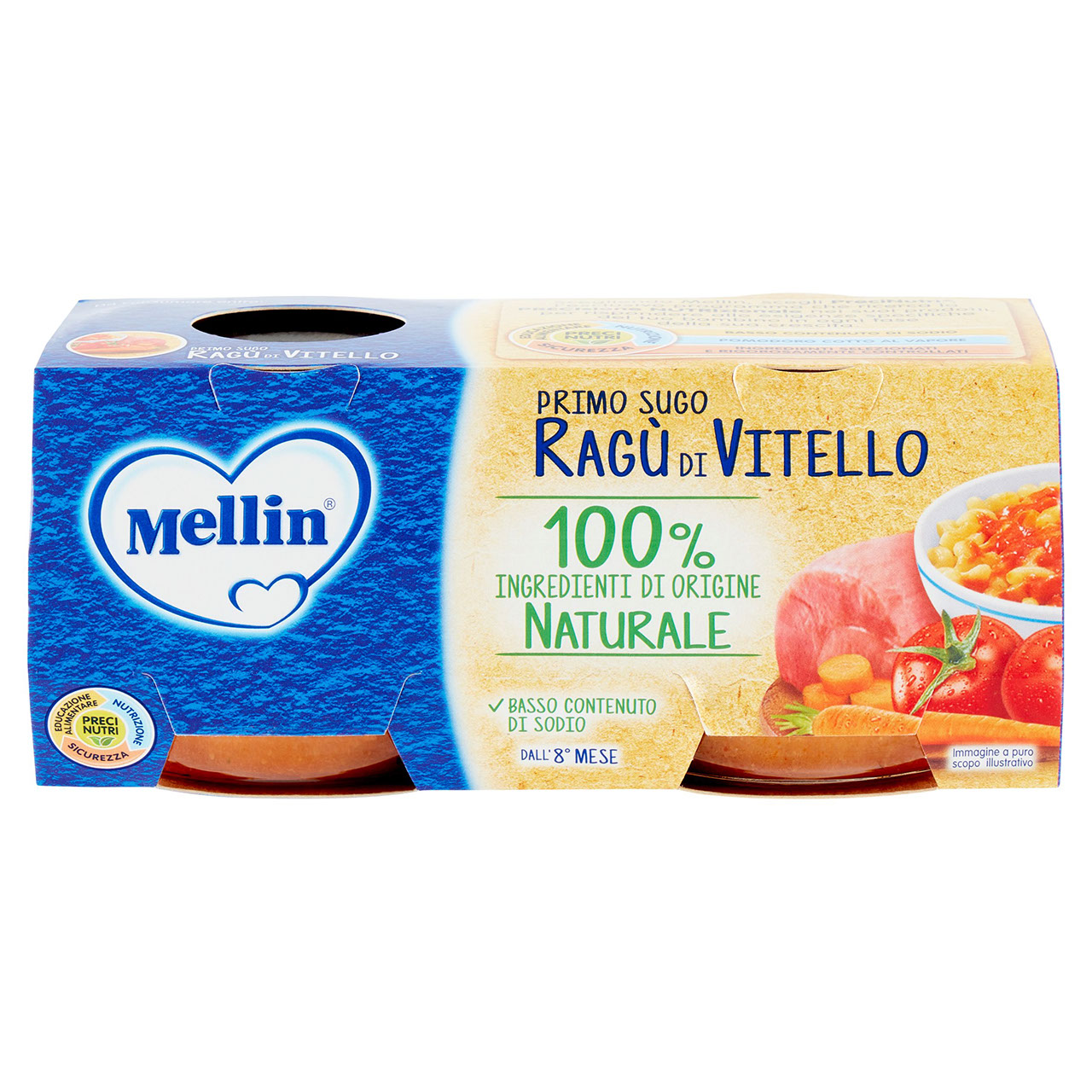 Mellin Primo Sugo Ragù di Vitello 2 x 80 g