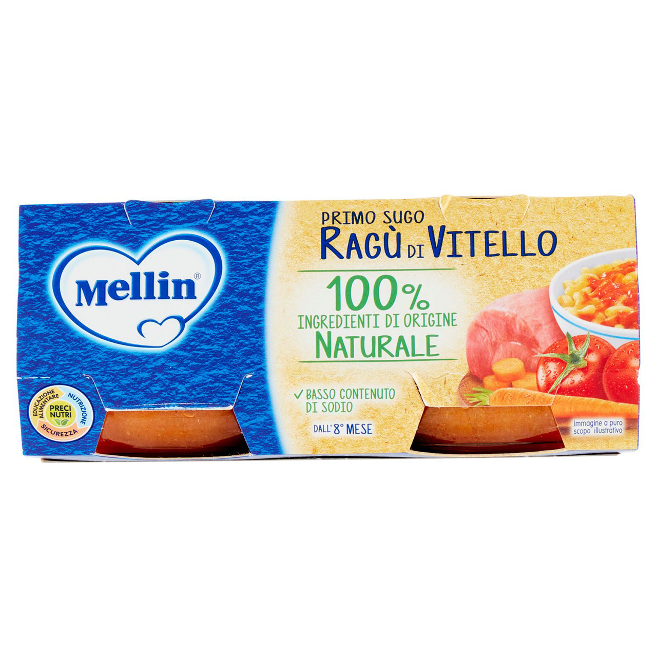 Mellin Primo Sugo Ragù di Vitello 2 x 80 g