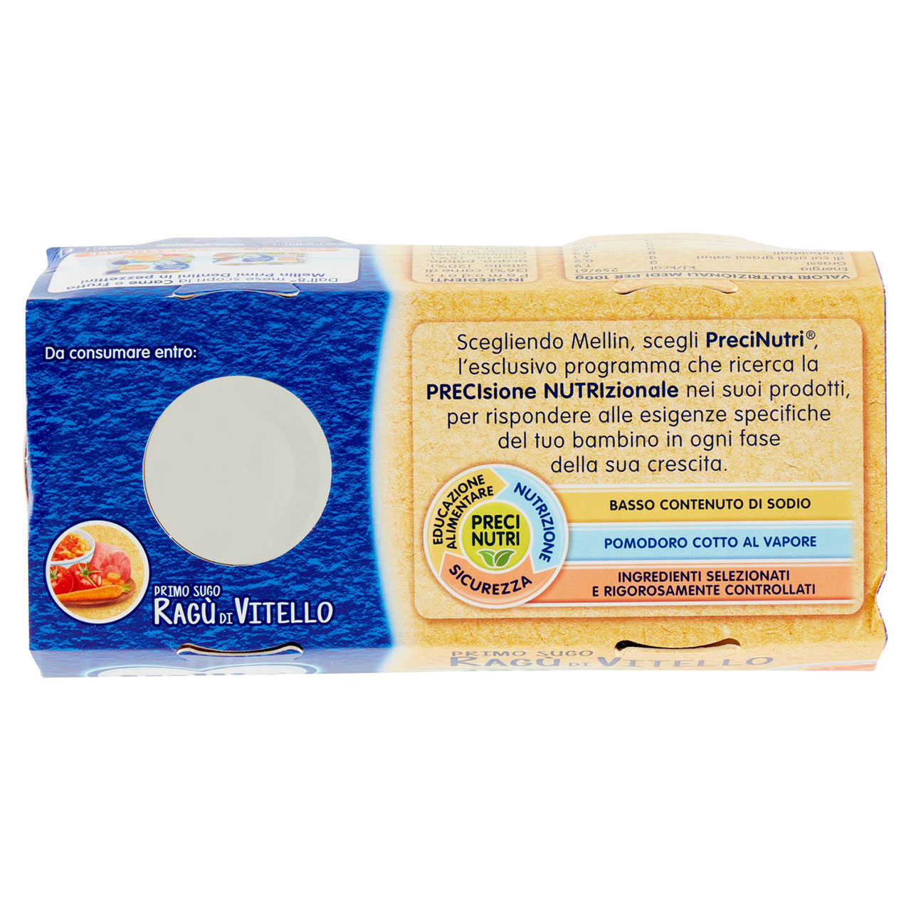 Mellin Primo Sugo Ragù di Vitello 2 x 80 g