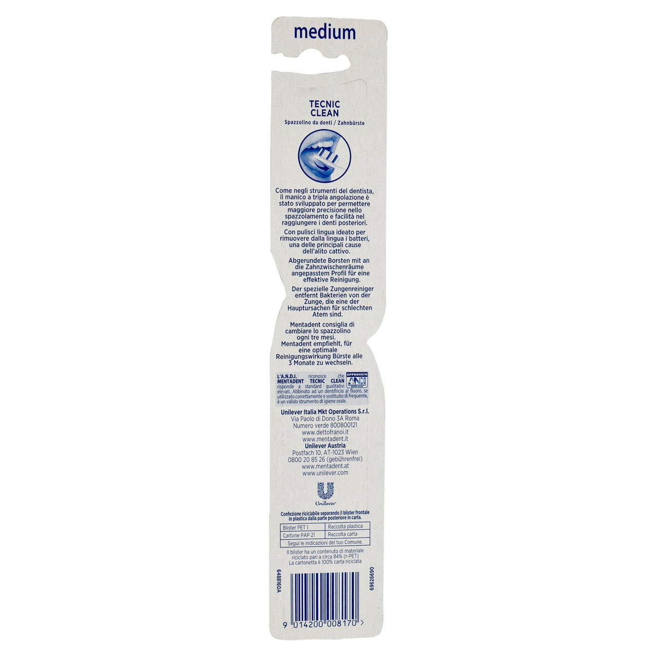 Mentadent Tecnic Clean Spazzolino Medium online