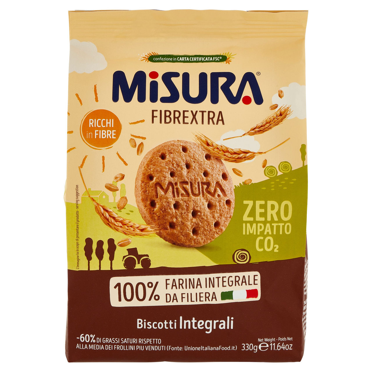 Misura Fibrextra Biscotti Integrali 330g online