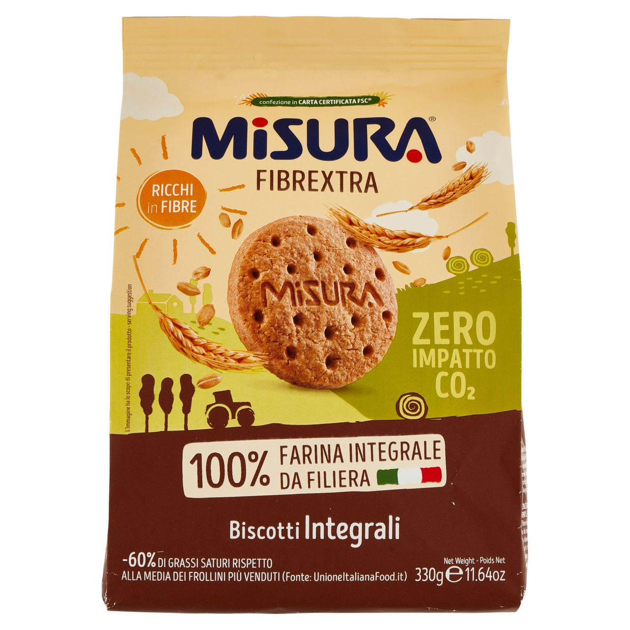 Misura Fibrextra Biscotti Integrali 330g online