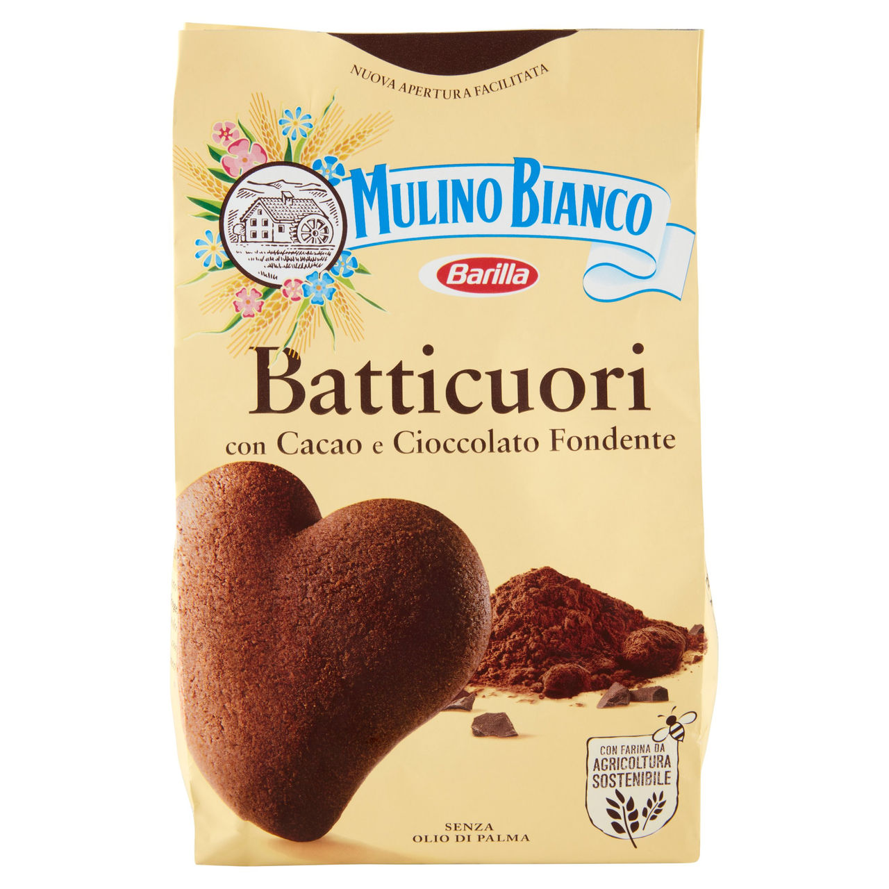 Mulino Bianco Batticuori Biscotti con Cacao e Cioccolato 350g