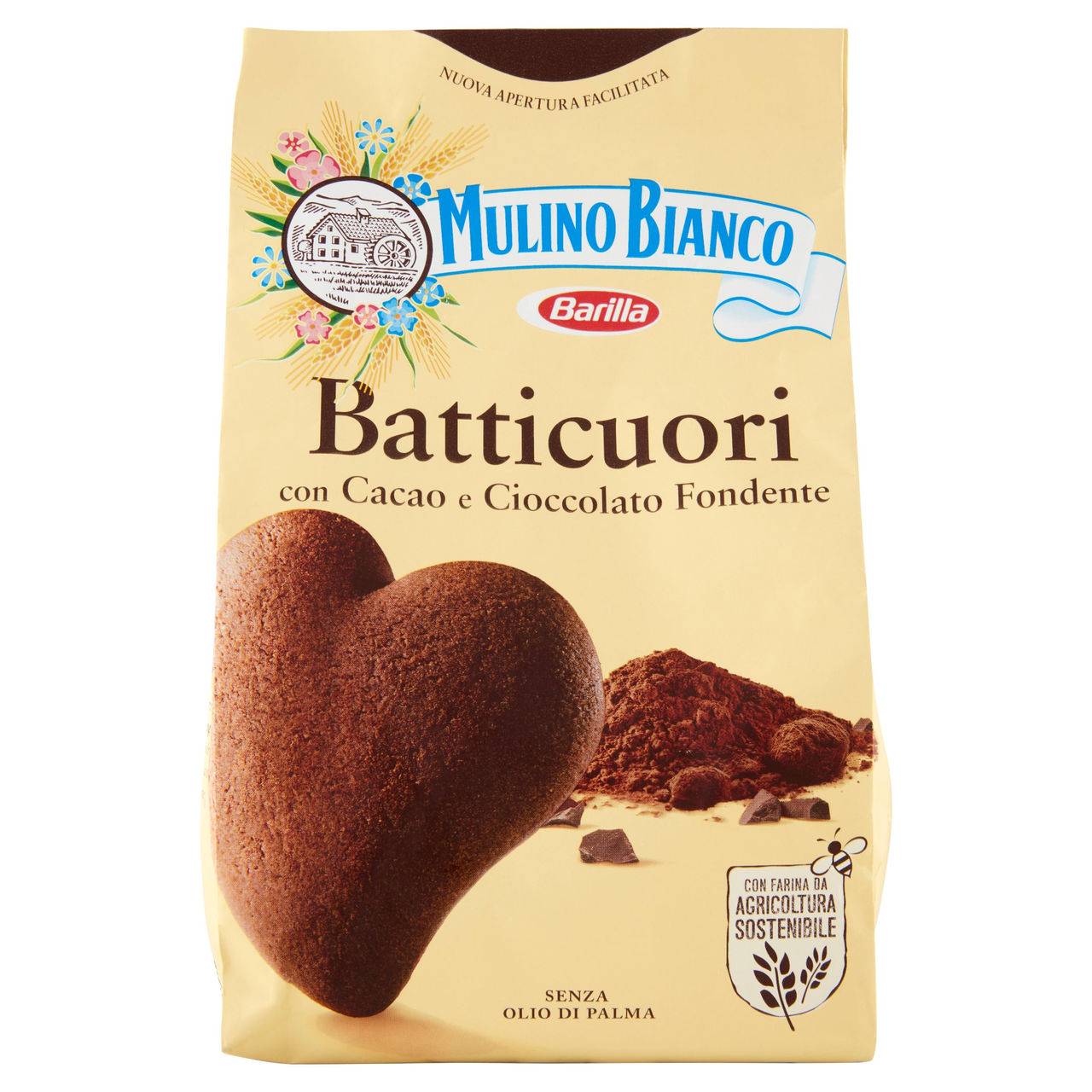 Mulino Bianco Batticuori Biscotti con Cacao e Cioccolato 350g