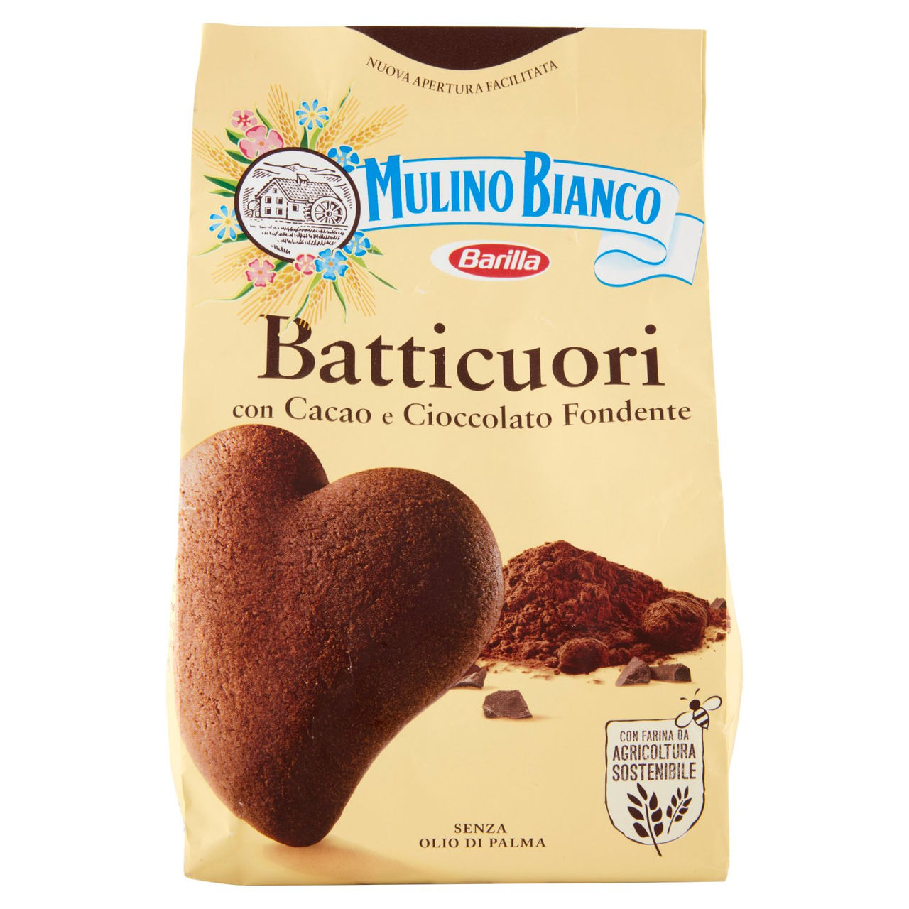 Mulino Bianco Batticuori Biscotti con Cacao e Cioccolato 350g