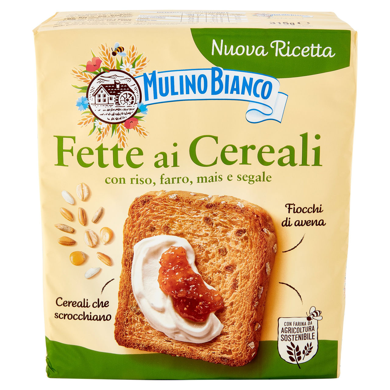 Mulino Bianco Fette Biscottate ai Cereali 315 g