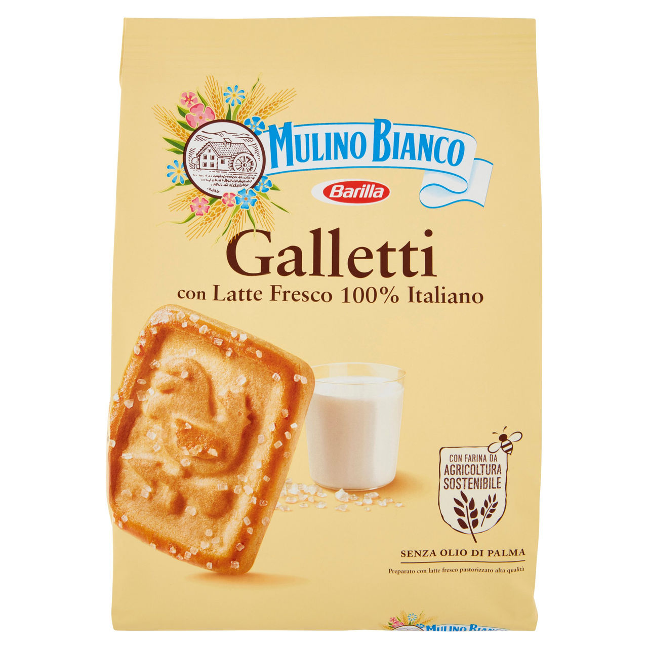 Mulino Bianco Galletti Biscotti con Latte Fresco 100% Italiano 800g