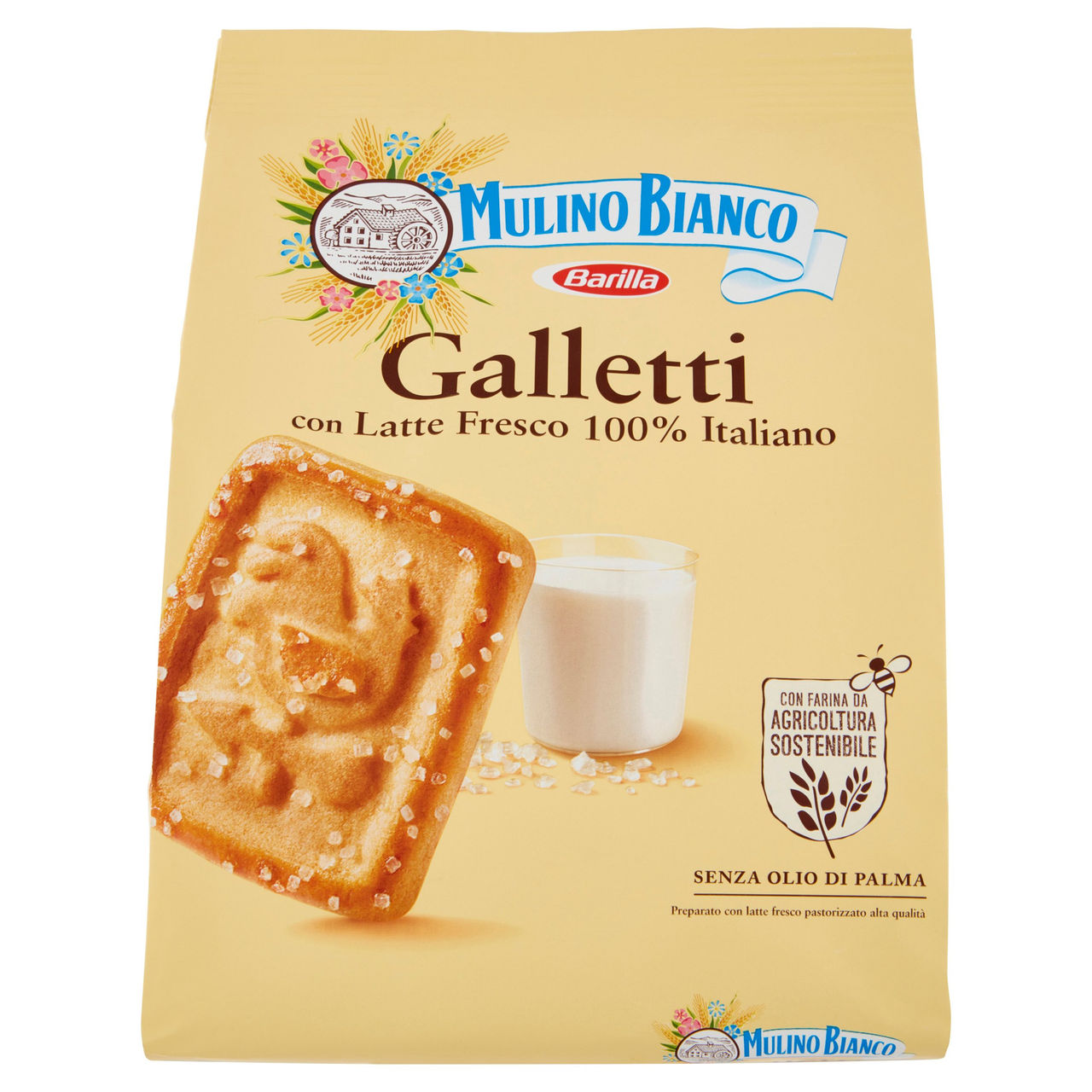 Mulino Bianco Galletti Biscotti con Latte Fresco 100% Italiano 800g