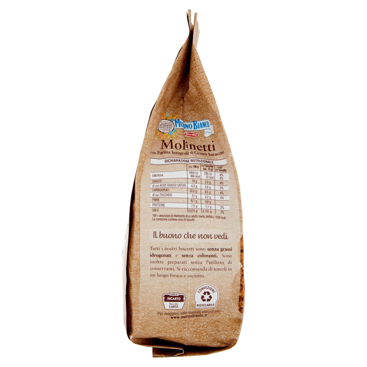 Mulino Bianco Molinetti con Grano Saraceno 800 g