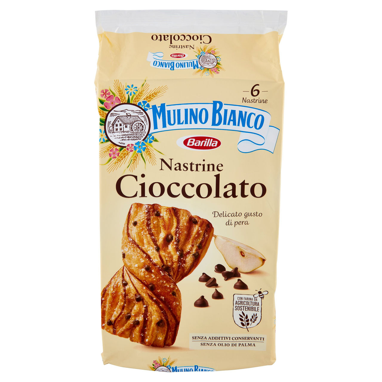 Mulino Bianco Nastrine Merenda Cioccolato Senza Additivi Conservanti 6 pezzi 240g