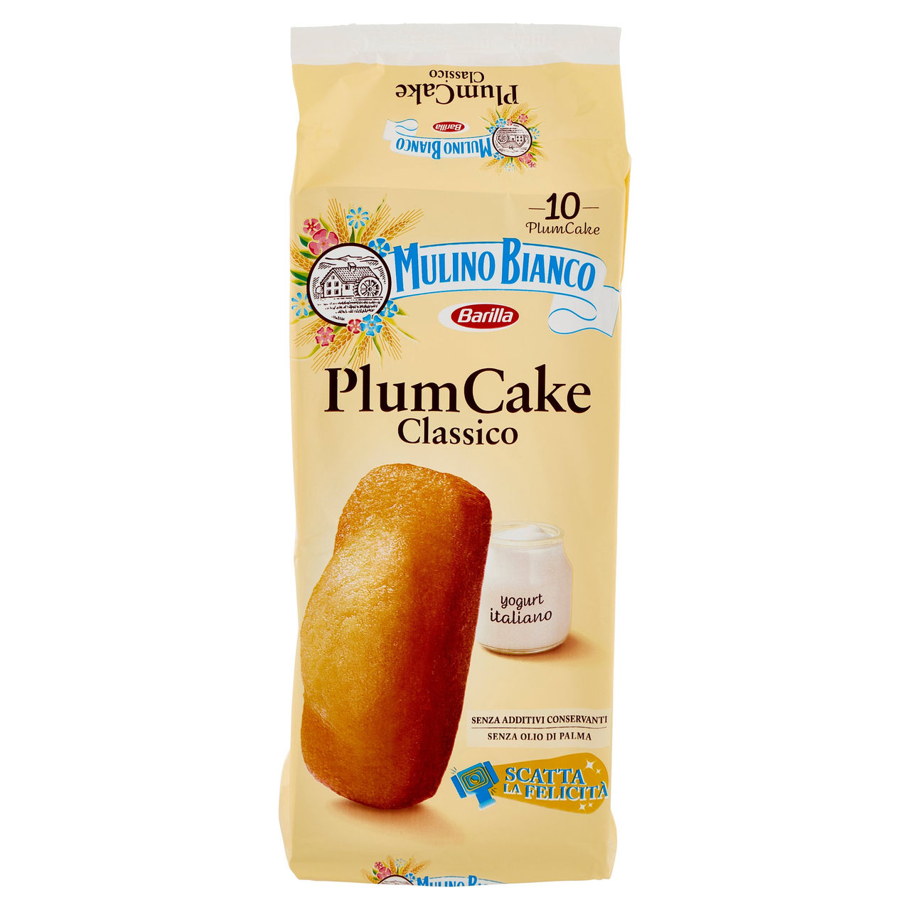 Mulino Bianco Plumcake Classico Merenda con Yogurt Italiano 10 pezzi 330g