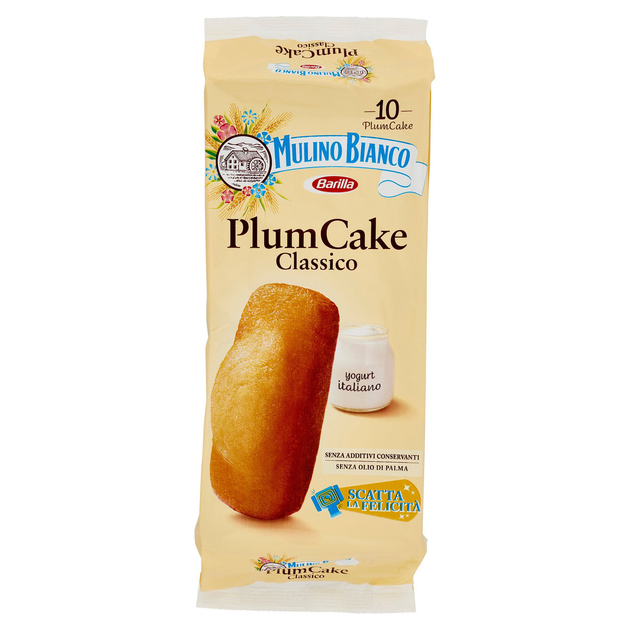 Mulino Bianco Plumcake Classico Merenda con Yogurt Italiano 10 pezzi 330g