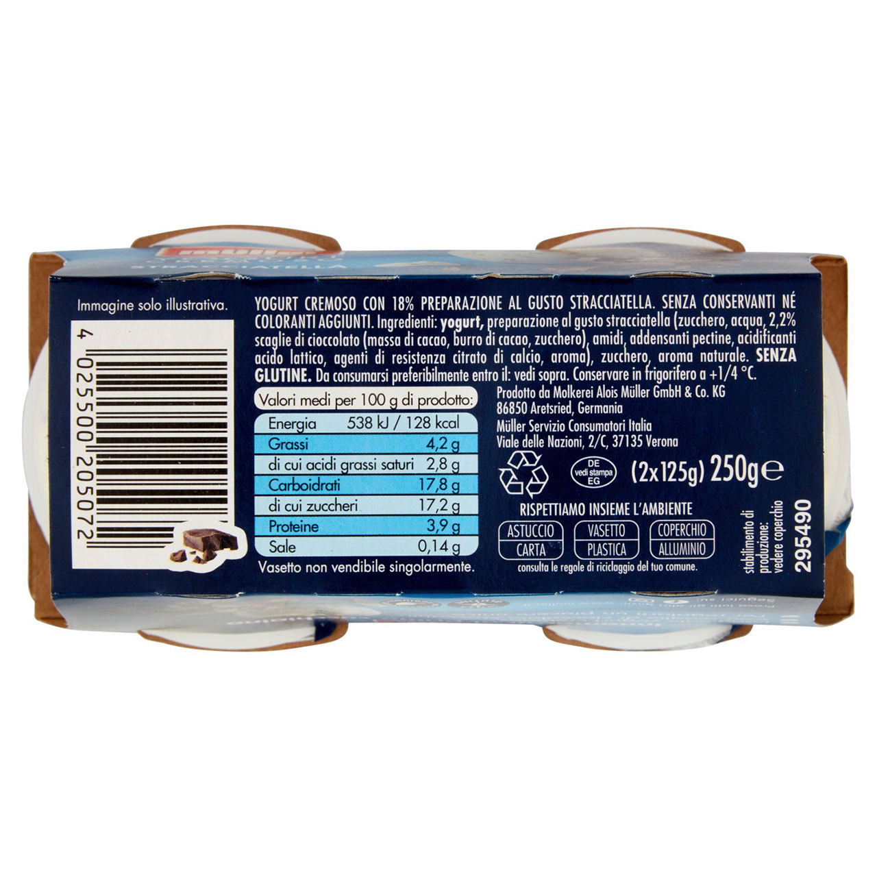 Yogurt Stracciatella 2x125g Müller vendita online