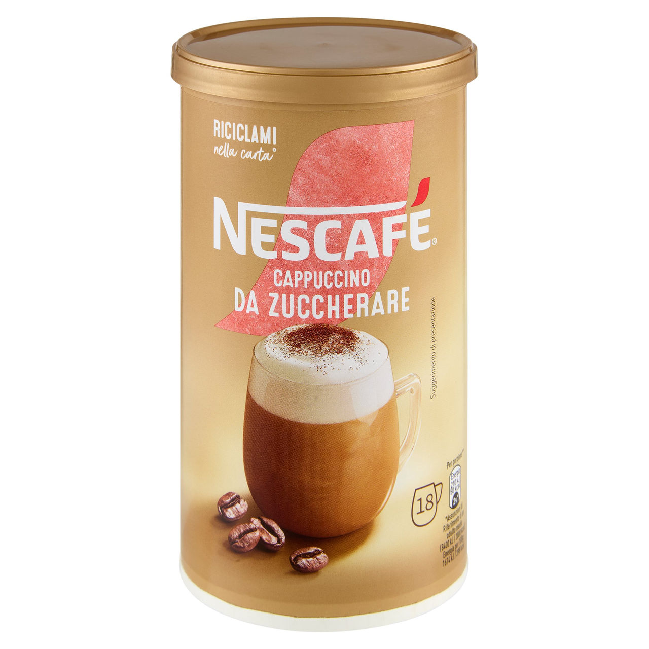 NESCAFÉ Cappuccino Solubile da Zuccherare Barattolo 225g