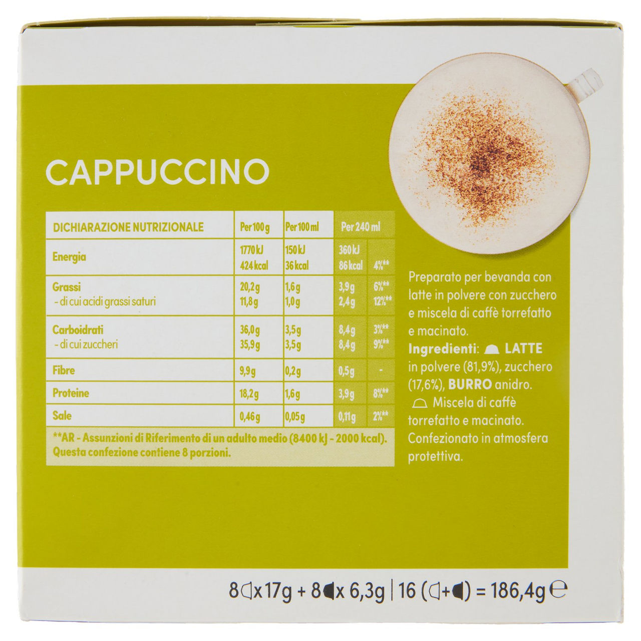 NESCAFÉ DOLCE GUSTO Cappuccino 16 Capsule Compatibili Nescafé Dolce Gusto 186,4g