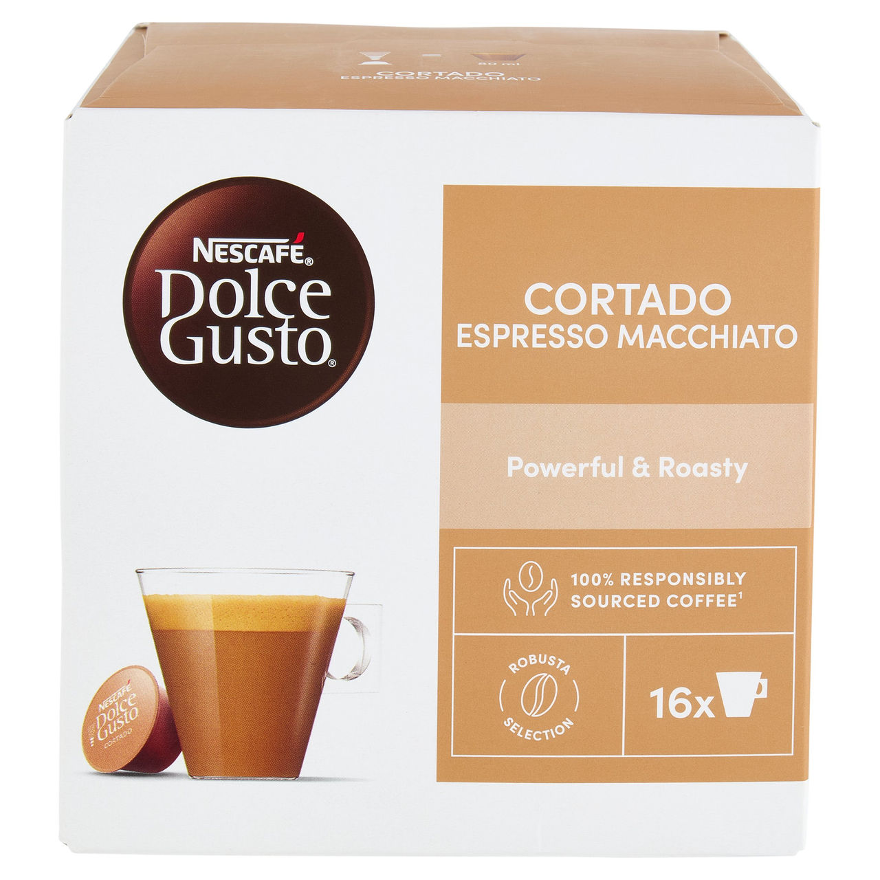 NESCAFÉ DOLCE GUSTO Cortado Espresso Macch Caffè 16 Capsule Compatibili Nescafé Dolce Gusto 100,8g