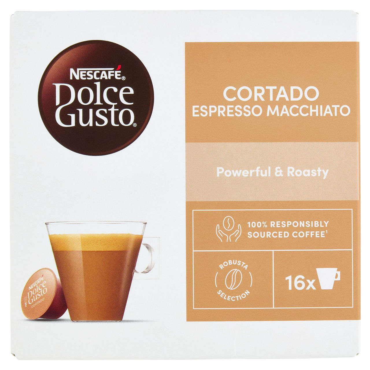 NESCAFÉ DOLCE GUSTO Cortado Espresso Macch Caffè 16 Capsule Compatibili Nescafé Dolce Gusto 100,8g