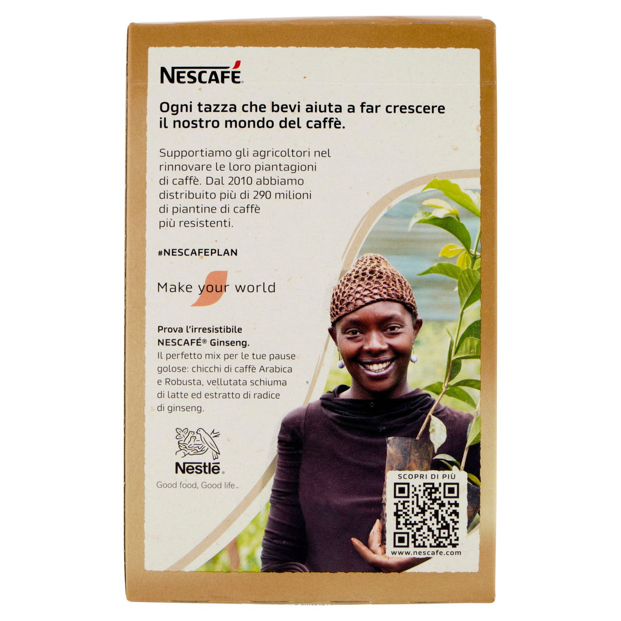 NESCAFÉ Ginseng Caffè Solubile con Ginseng, 10 bustine 70g