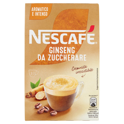 NESCAFÉ Ginseng da Zuccherare Caffè Solubile con Ginseng, 10 Bustine 60g