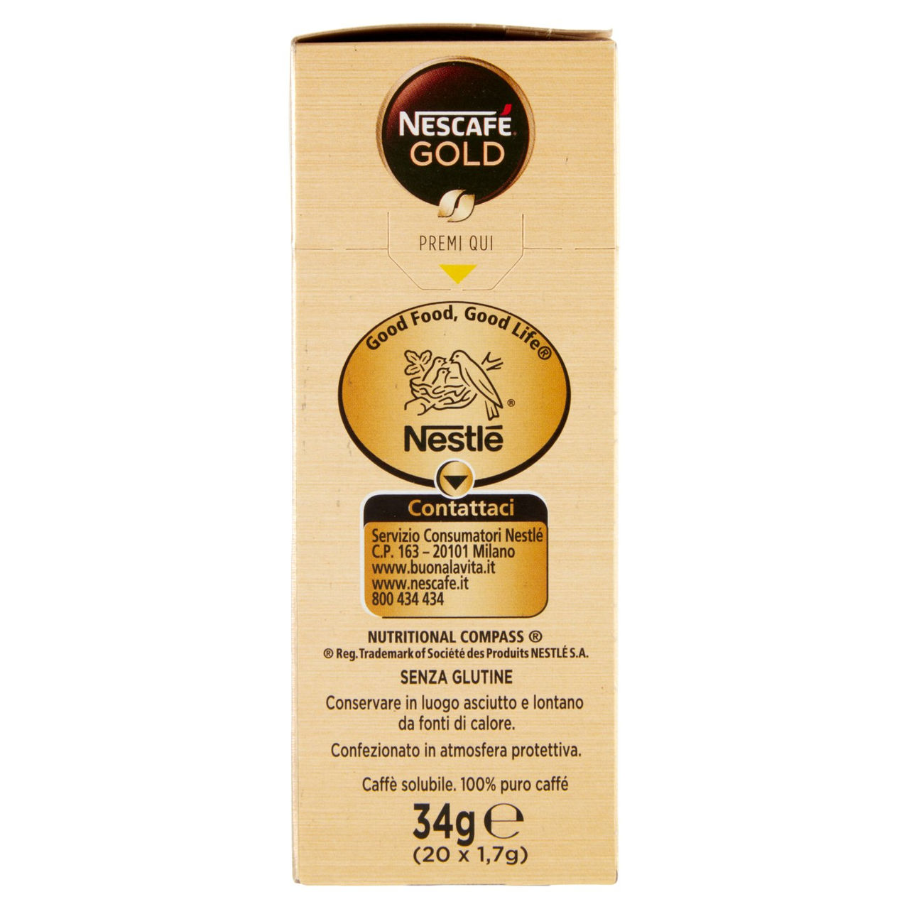 NESCAFÉ Gold Caffè Solubile 20 Bustine da 1,7g