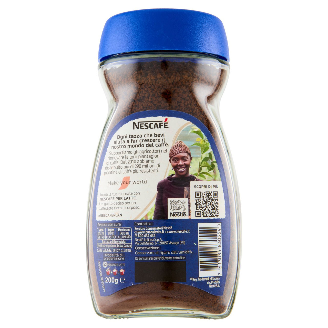 NESCAFÉ Per Latte Caffè Solubile Barattolo 200g