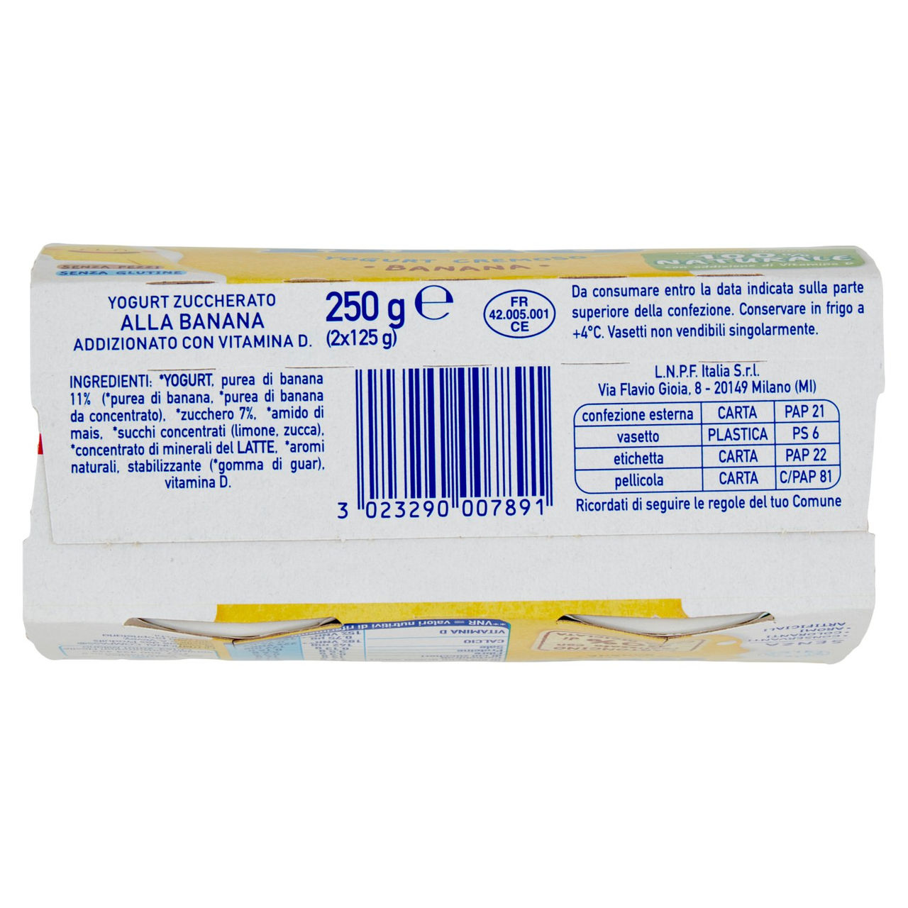 NESTLÉ MIO Yogurt Cremoso Banana 2 x 125 g