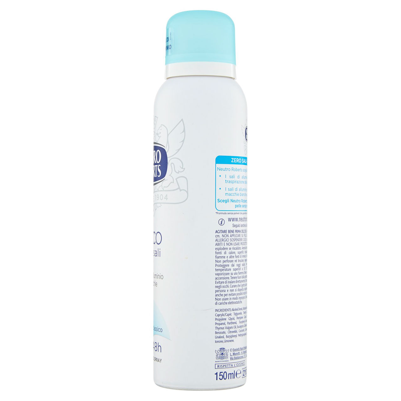 Neutro Roberts fresco zero% sali classico Deo Spray 150 ml