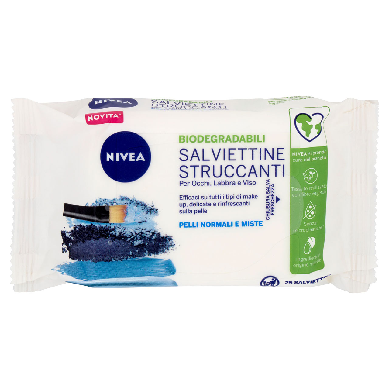 Nivea Biodegradabili Salviettine Struccanti Pelli Normali e Miste 25 pz