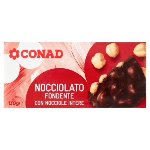 Nocciolato Fondente con Nocciole Intere 130 g Conad