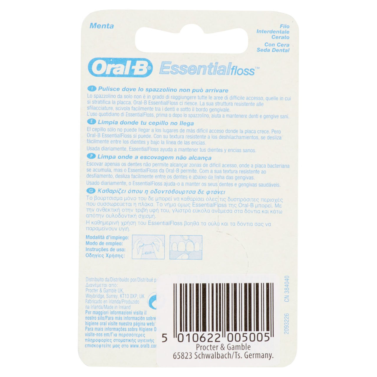 Oral-B Filo Interdentale Cerato Essential Floss Menta 50 m