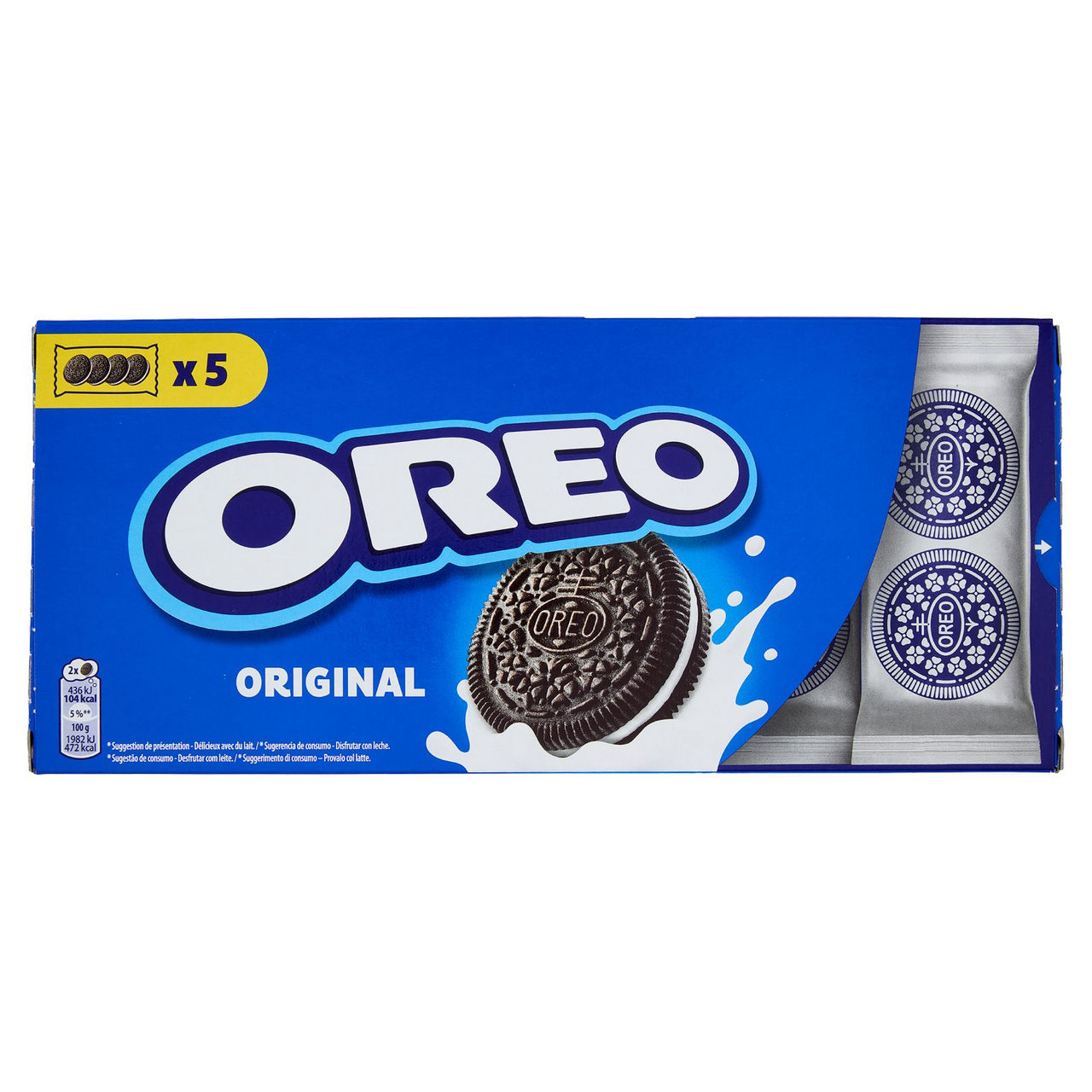 Oreo Original, biscotti al cacao magro ripieni di crema al gusto vaniglia - 220g
